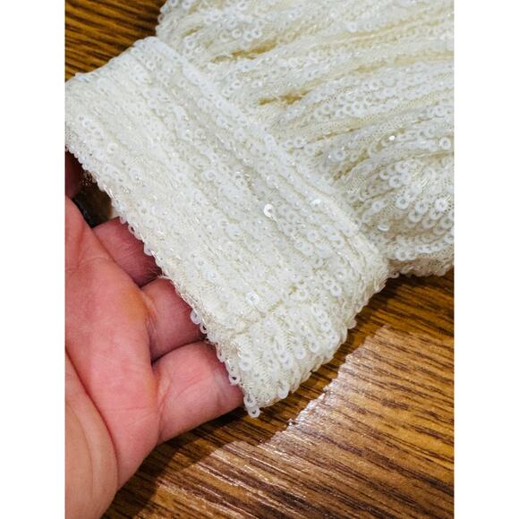 ALEXIS  Alyna Cream Sequin mini party Dress in size M - Picture 13 of 15